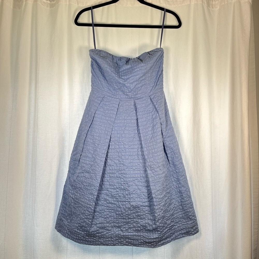 JCREW periwinkle strapless dress